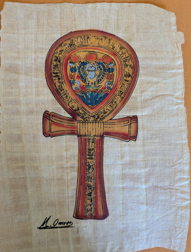 Papyrus bild ägypten - "ankh",