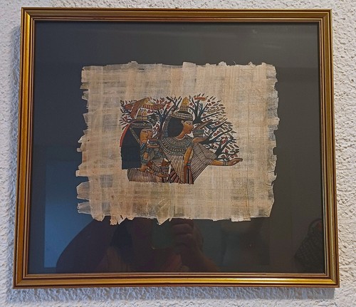 Papyrus bild hinter glas - glas, mit