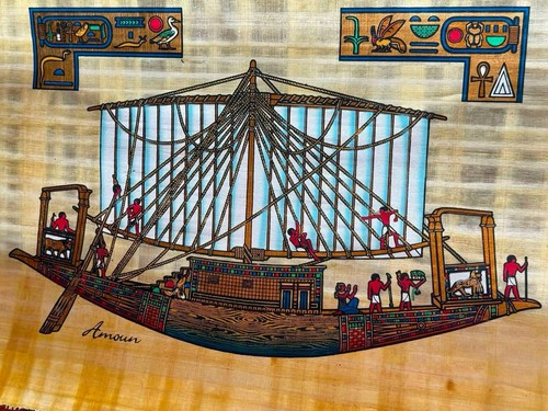 ägyptischer papyrus mit - papyrus,