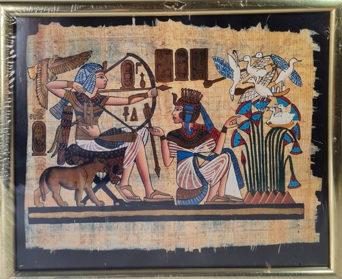 Papyrusbild aus ägypten - aus,