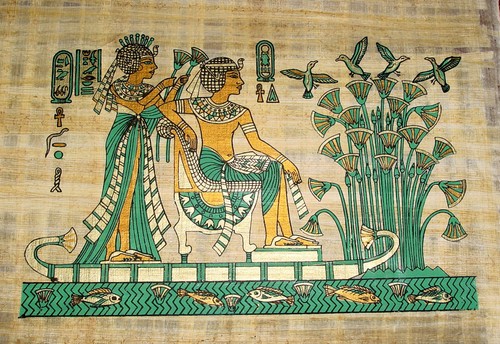 ägypten papyrus bild 30x40 - Ägypten,
